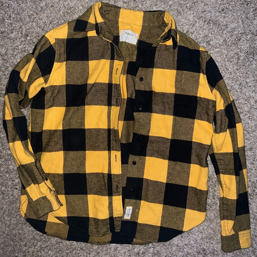 P&Co Cotton Check Gingham Button-Up Shirt | S |